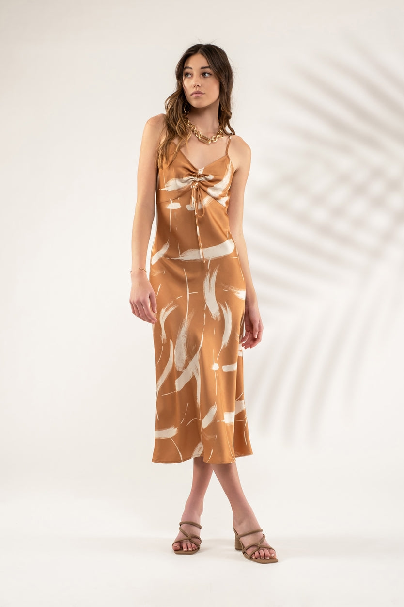 Brush Stroke Midi Dress
