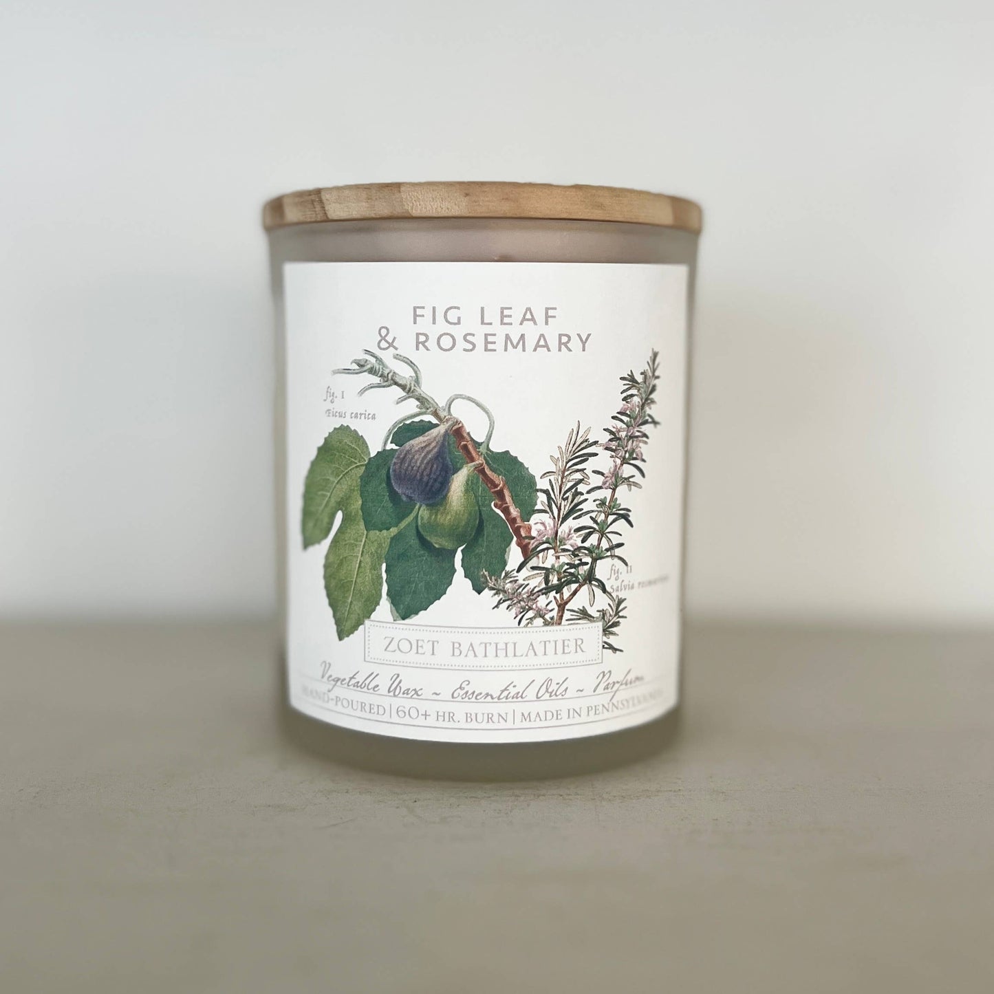 Zoet Bathlatier - Fig Leaf & Roesmary / Botanical Candle Collection