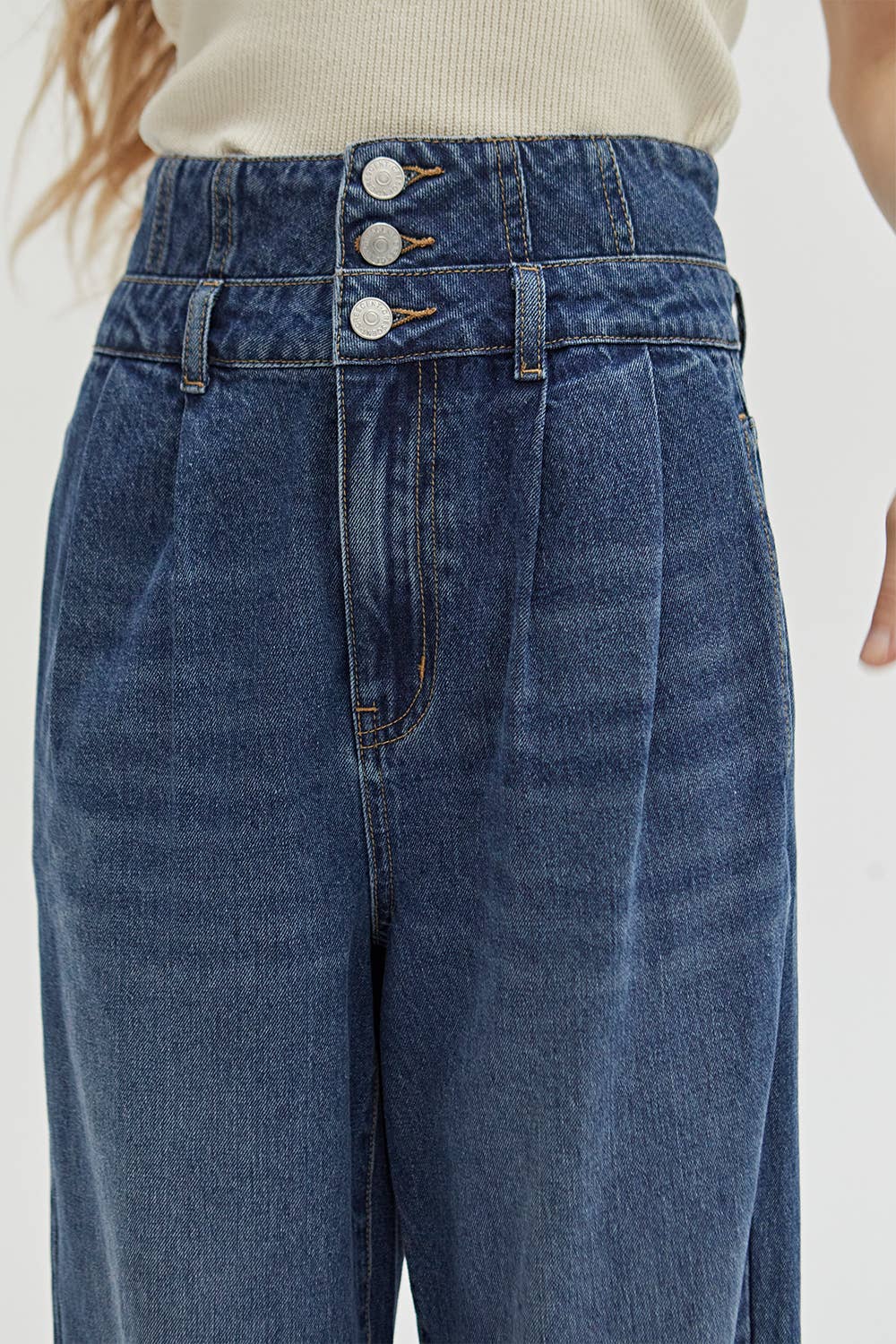 Eloise Corset Detailed Denim Pants