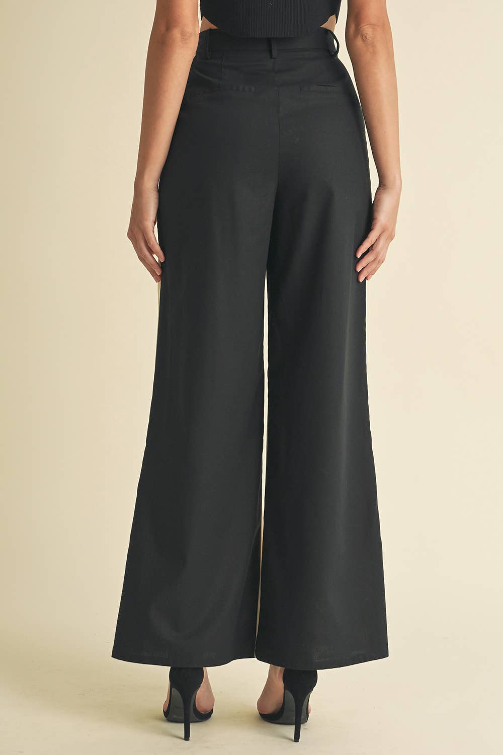 Linen Color Block Trouser