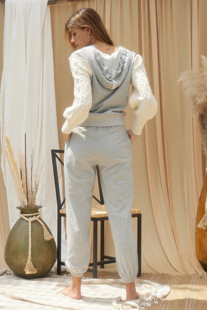 Long Sweatpants With a Front Tie