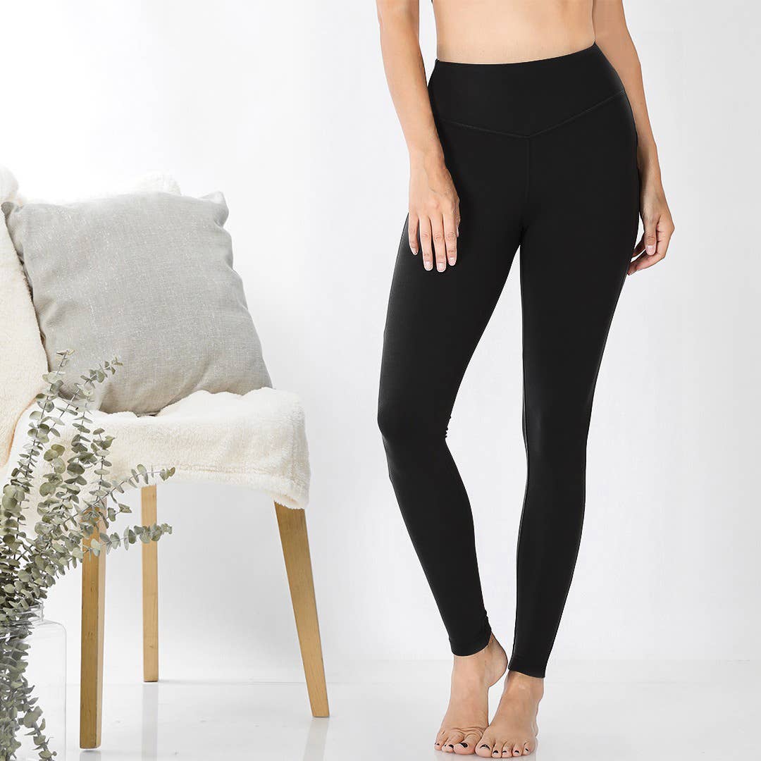Microfiber Soft Waistband Full Length Leggings