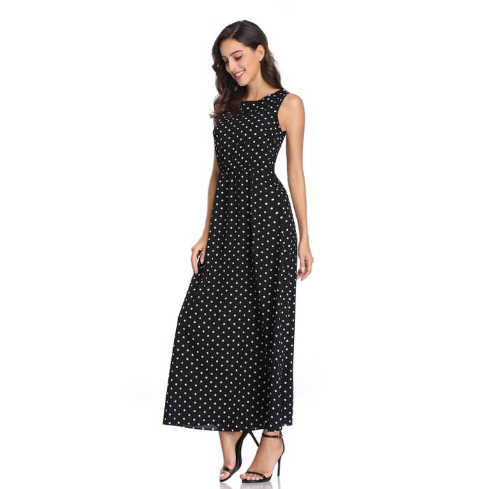 Sleeveless Polka Dot Dress