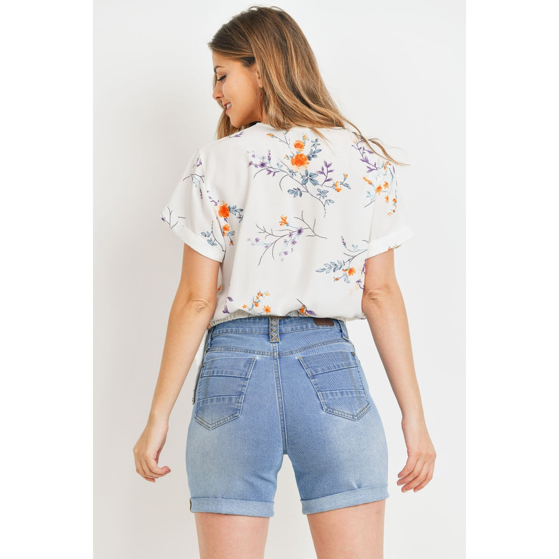 Surplice Wrap Top With Buckle