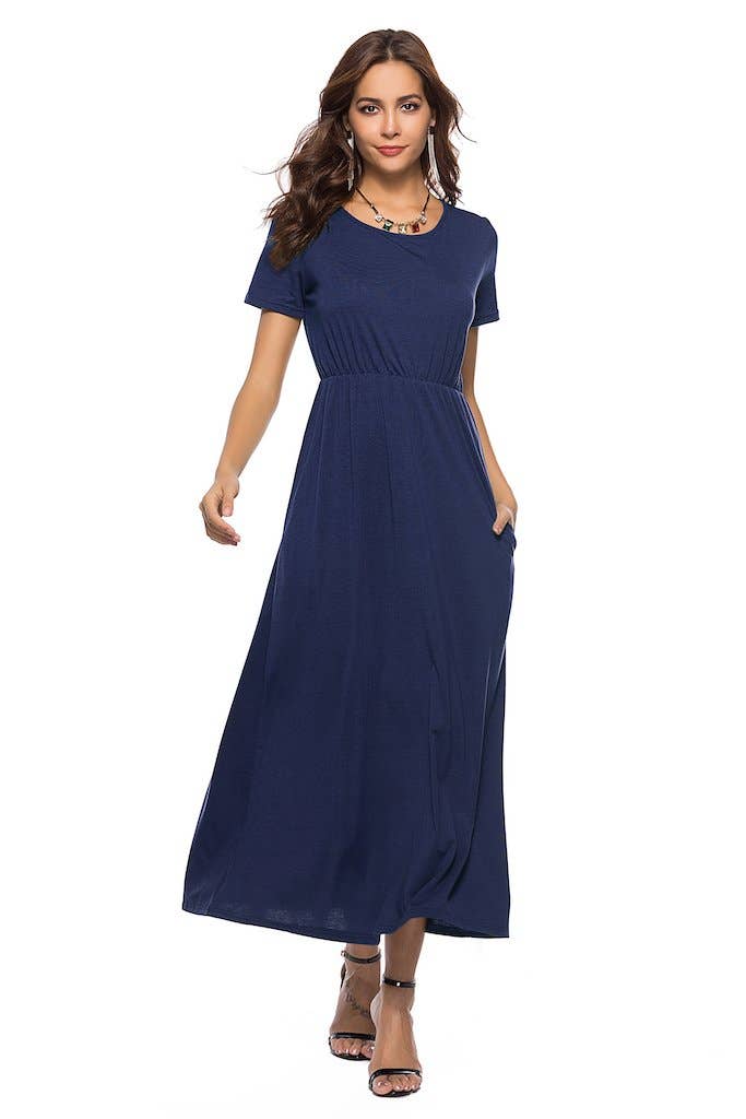 Short Sleeve Maxi Dress