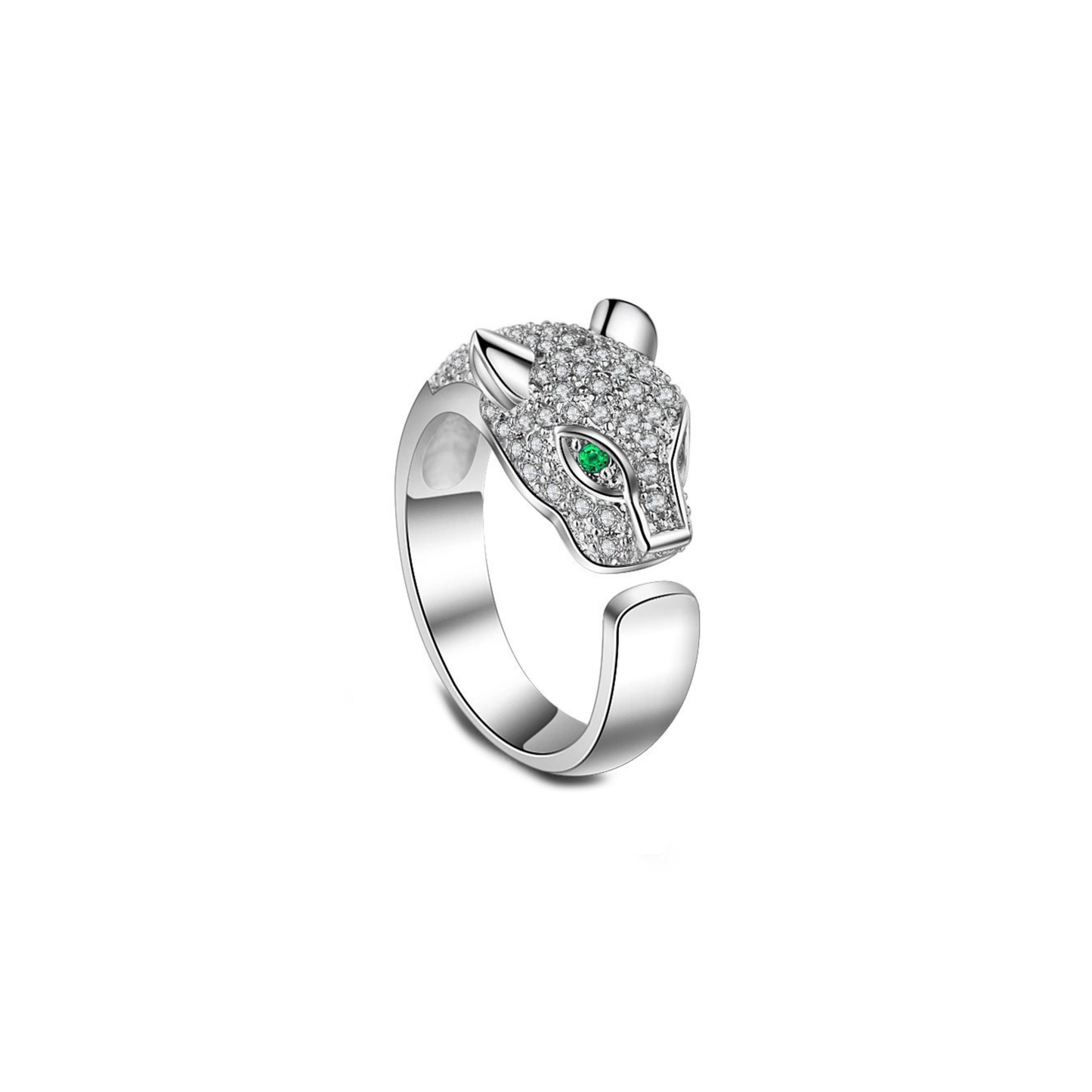CZ Panther Ring Adjustable in Silver