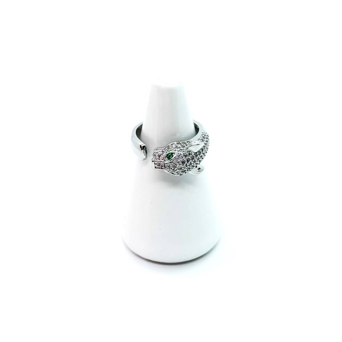 CZ Panther Ring Adjustable in Silver