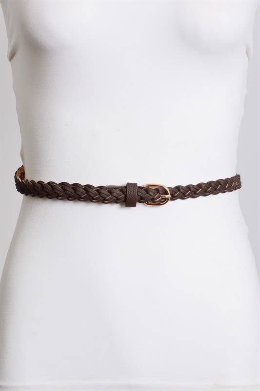 Skinny Braided Belt