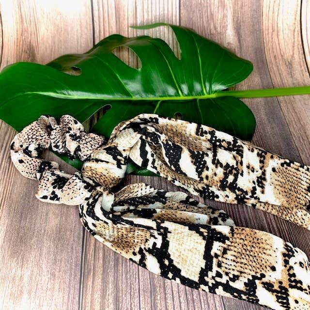 Snake Skin Scarf Scrunchie