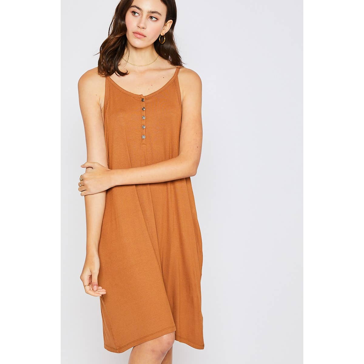 Button Down Halter Dress