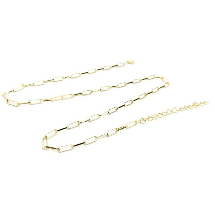 Mini Paper Clip Link Chain Double Wrap Bracelet