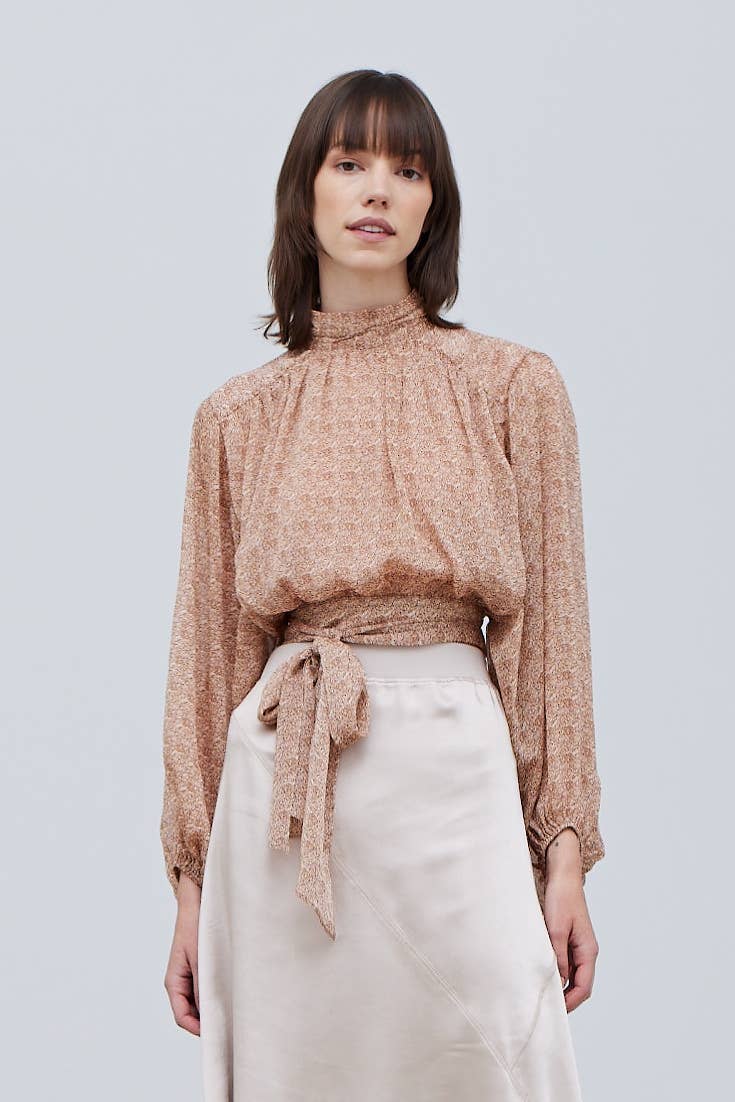 Shirring Romantic Blouse