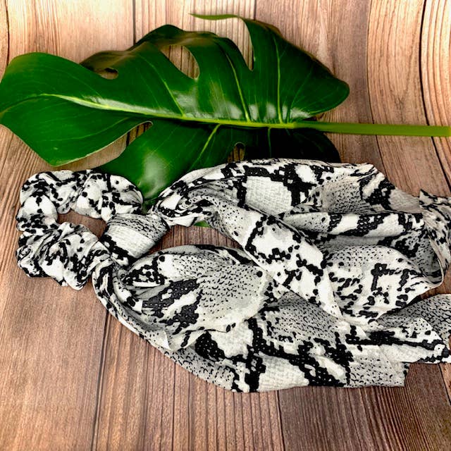 Snake Skin Scarf Scrunchie