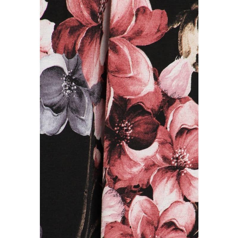 Woven Floral Wrap Midi Dress