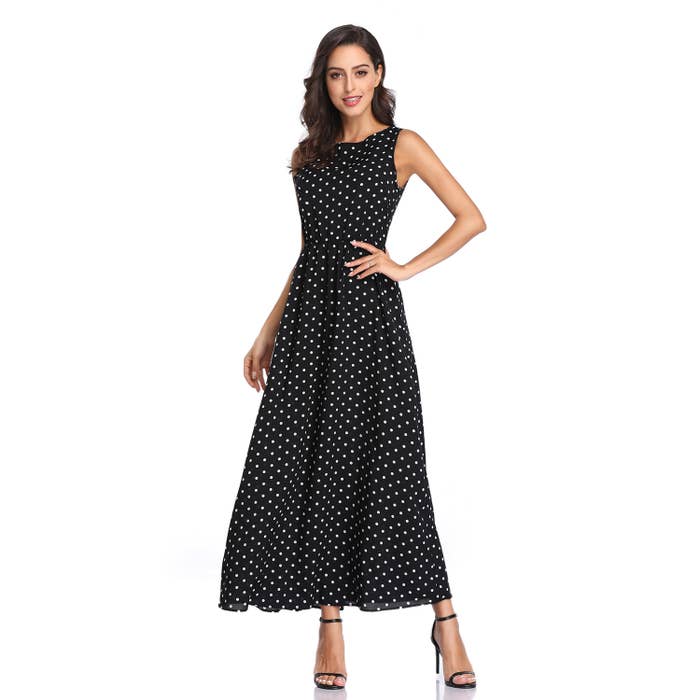 Sleeveless Polka Dot Dress