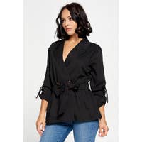Black Front Tie Jacket