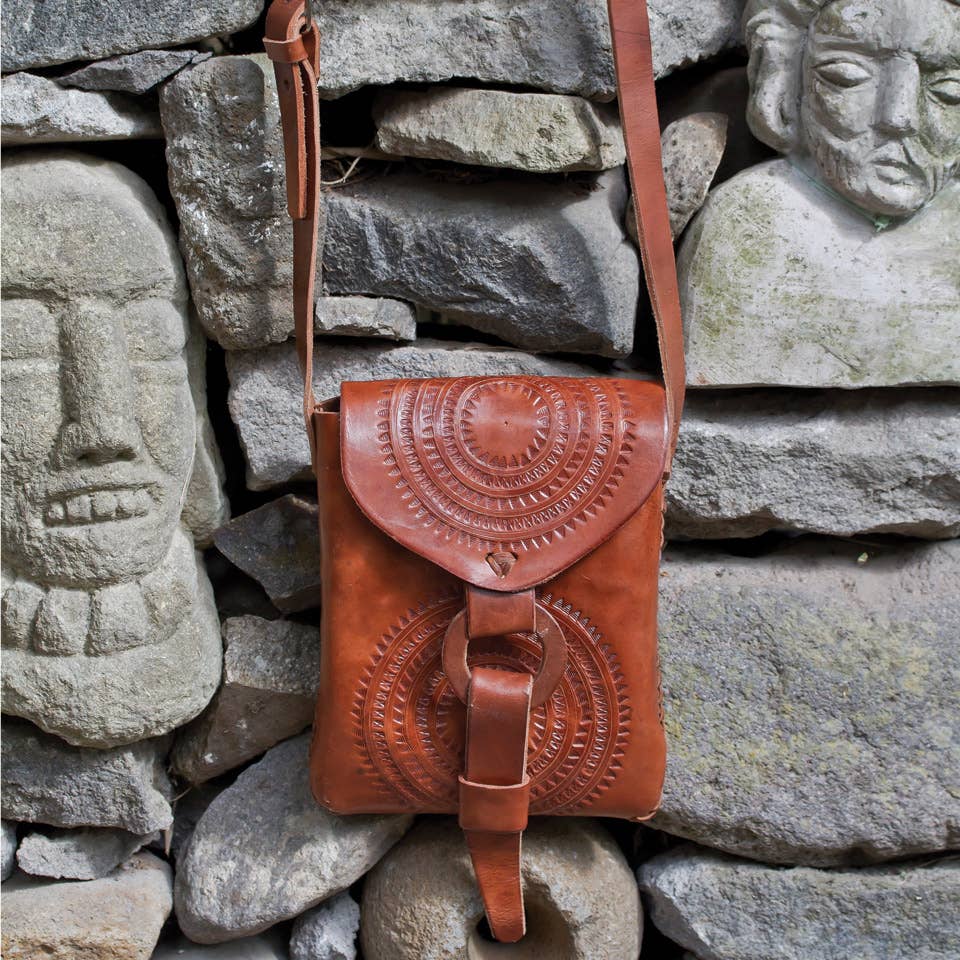 Hand-Tooled Leather Pouch