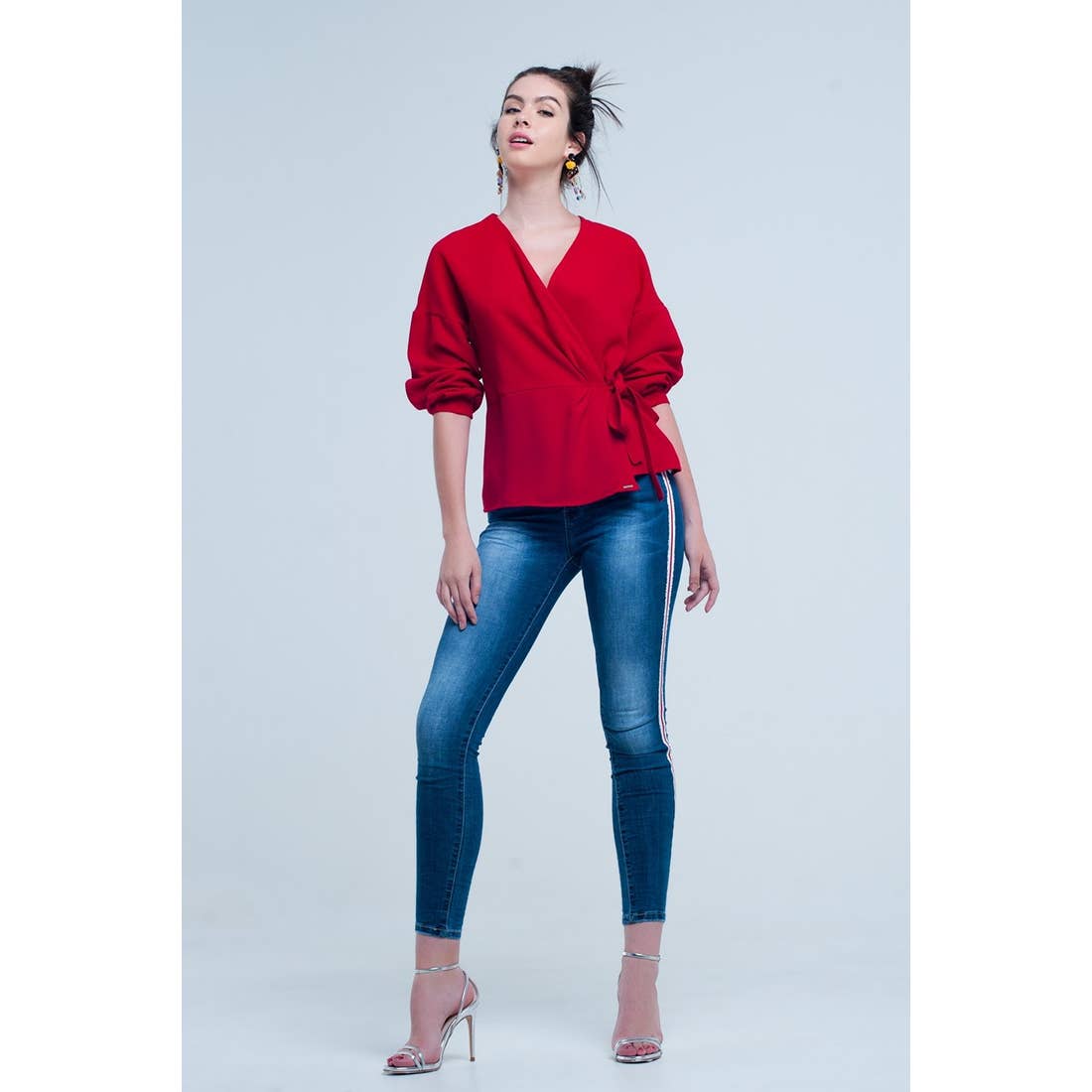 Red Top With Side Tie