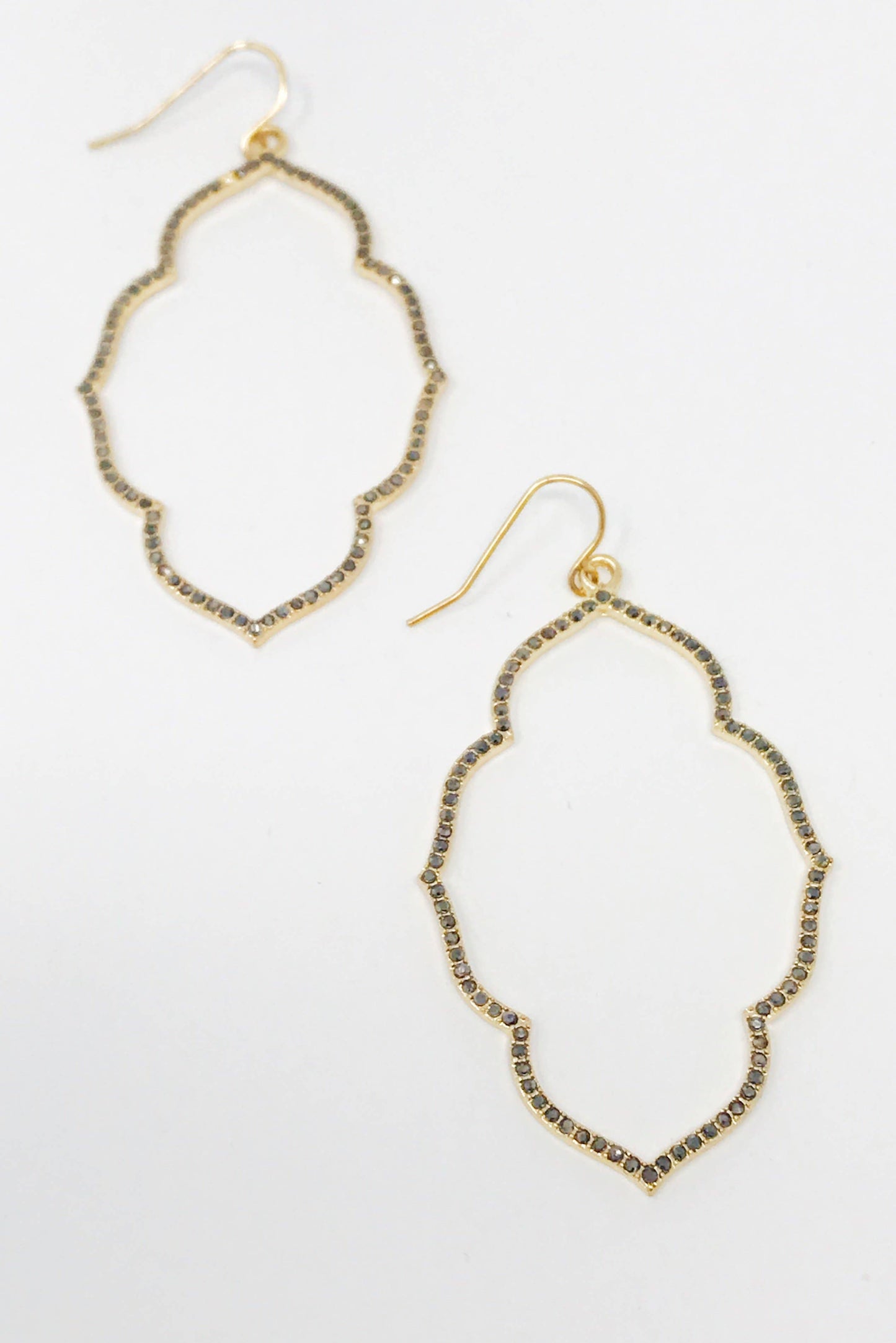 Marquee Pave Fish Hook Earrings