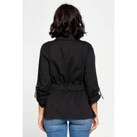 Black Front Tie Jacket