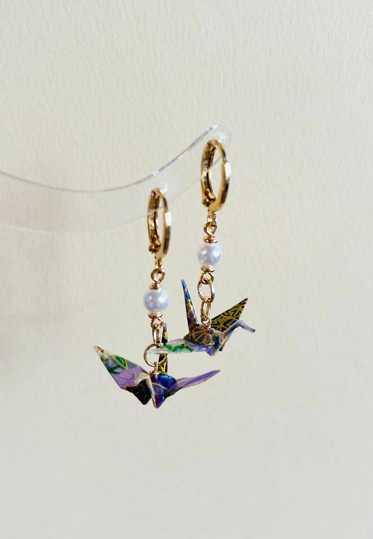 Unique Origami Crane Earring
