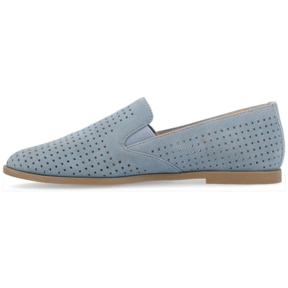 Lucie Loafer Flats In Faux Suede