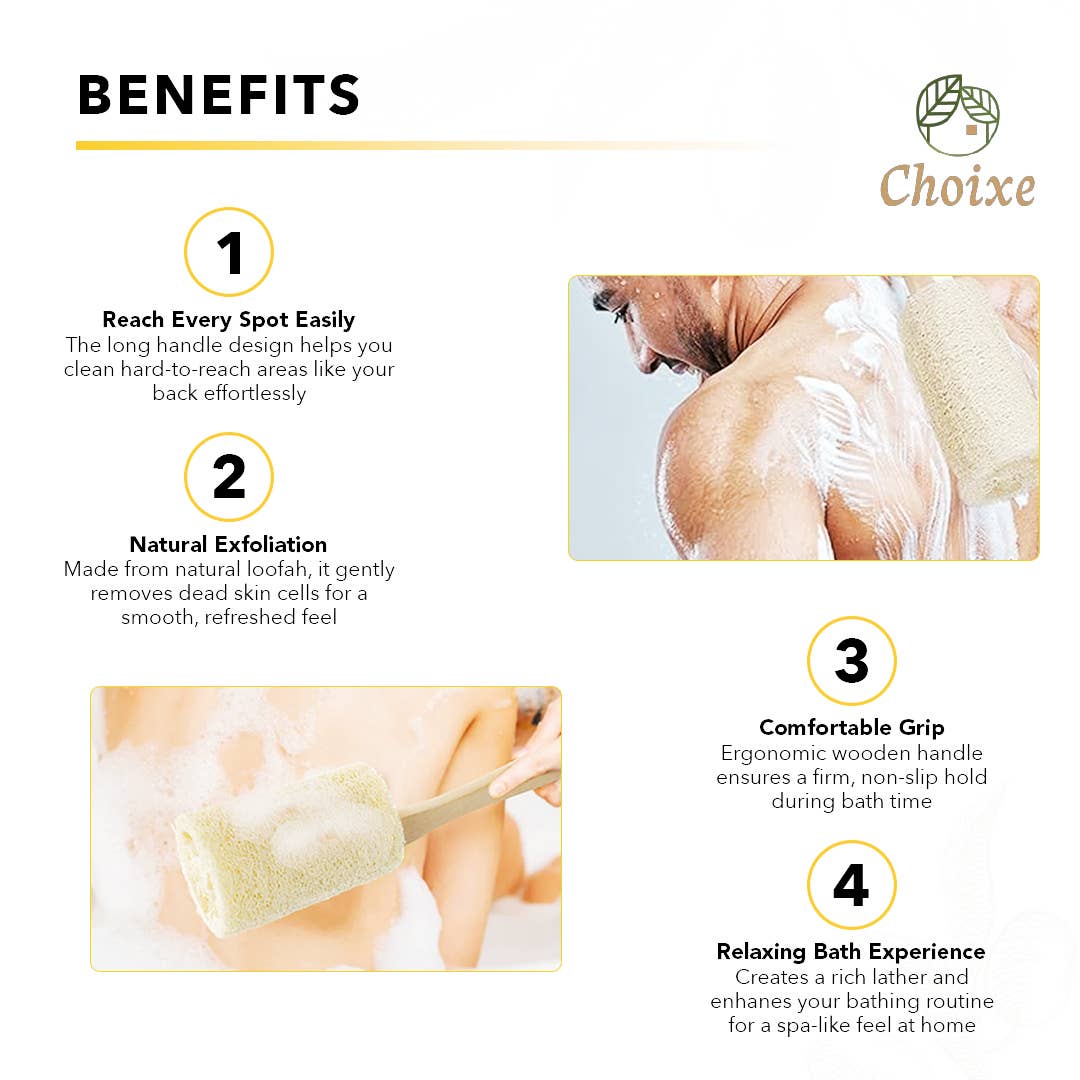 Choixe - Natural Loofah Bath Brush