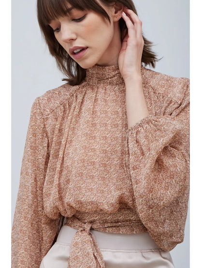 Shirring Romantic Blouse