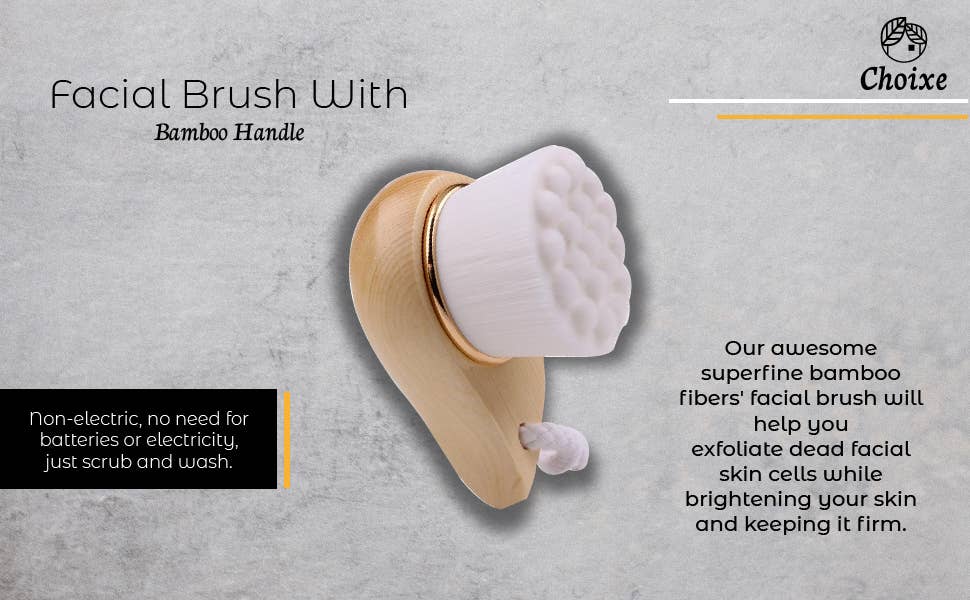 Choixe - Facial Brush with Bamboo Handle