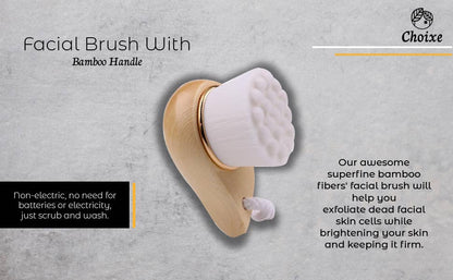 Choixe - Facial Brush with Bamboo Handle