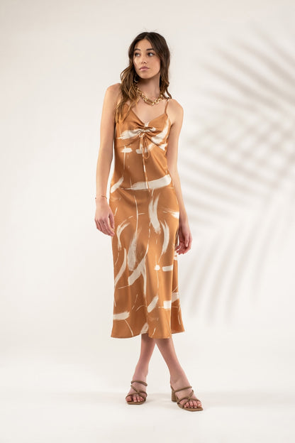 Brush Stroke Midi Dress