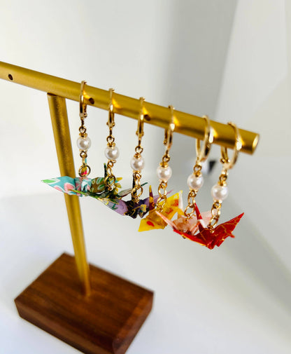 Unique Origami Crane Earring