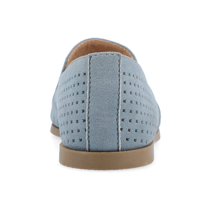 Lucie Loafer Flats In Faux Suede