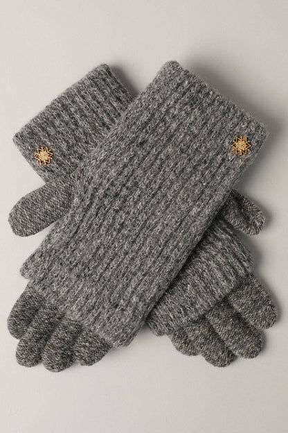 Winter Wool Blend Double Layer Knitted Gloves
