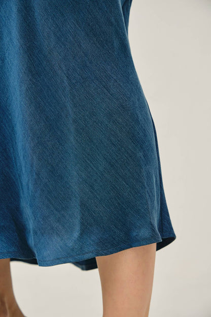 Silky Suede Feel Midi Skirt