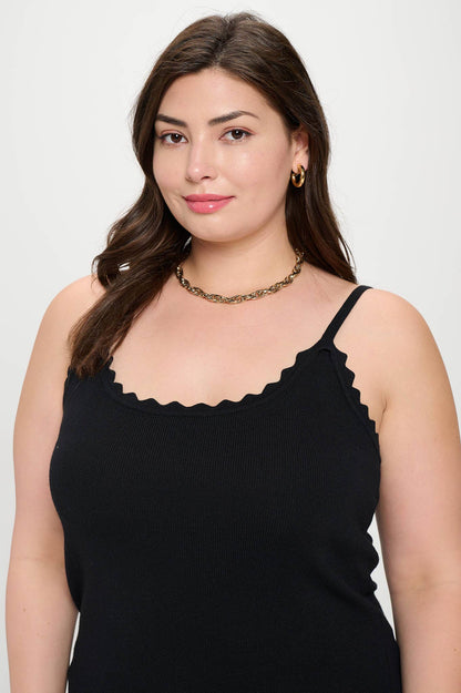 Plus Scalloped Cami