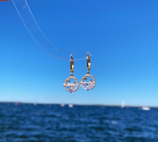 The Midnight Sea Star Drop Earrings