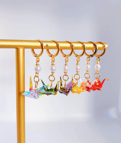 Unique Origami Crane Earring