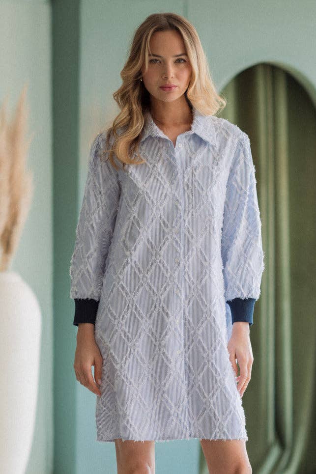 Jadea Textured Shirt Dress