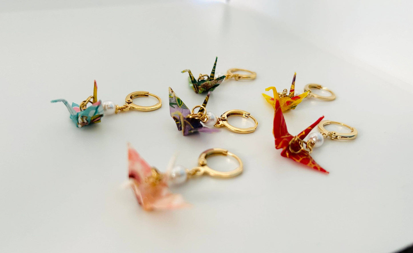 Unique Origami Crane Earring
