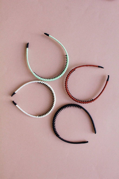 Satin Wrapped Mini Tooth Hard Headband