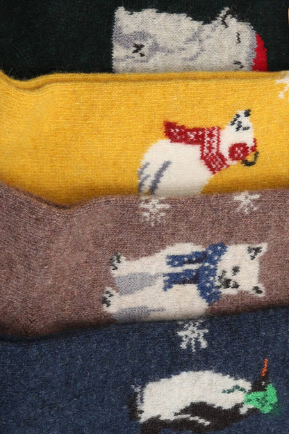 Women's Animals Wool Blend Crew Socks