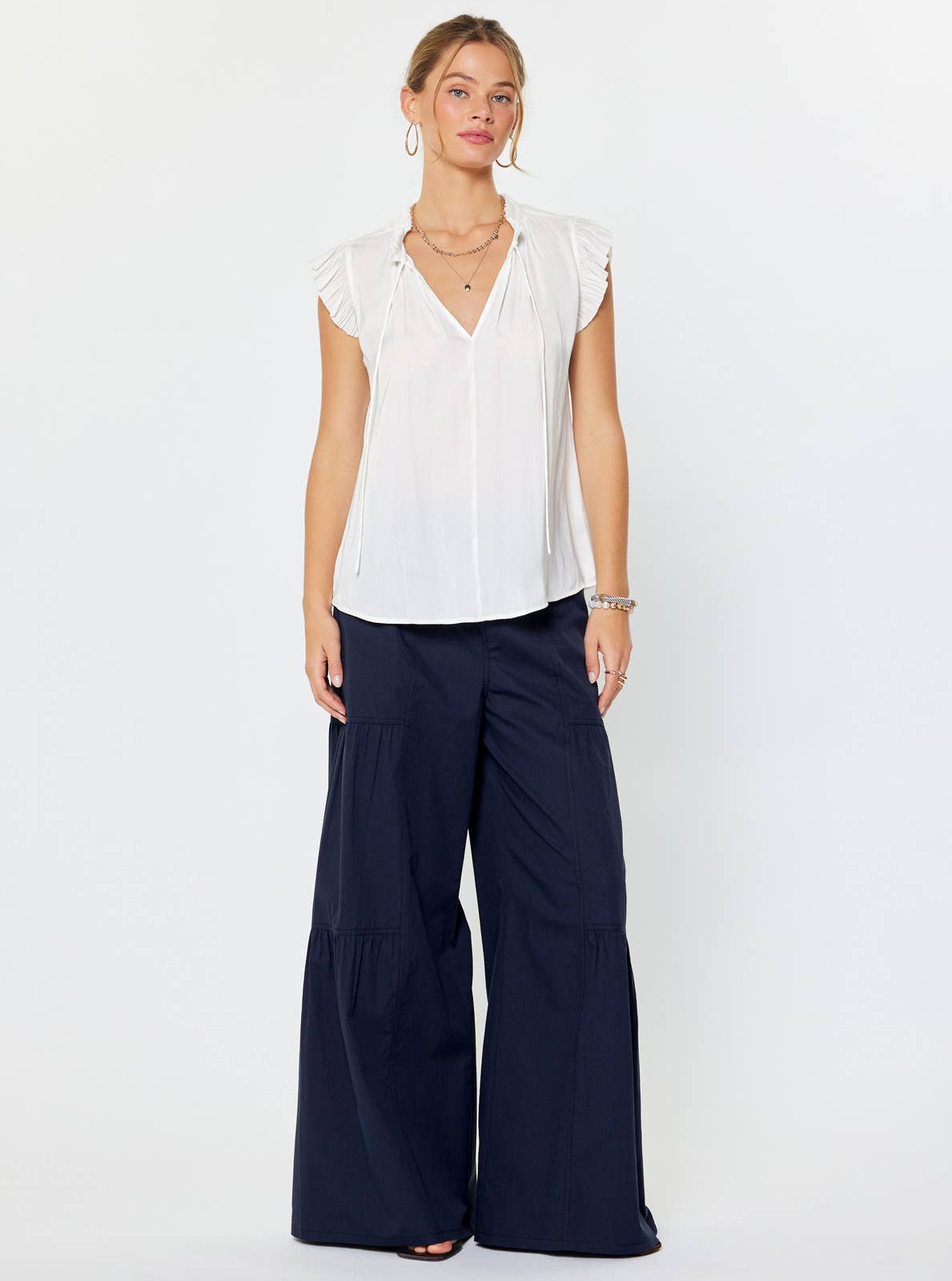 Margot Pleated Sleeve Blouse