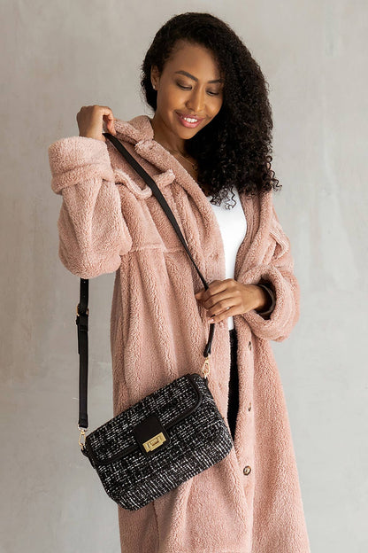 Elodie Tweed Gold Accent Crossbody
