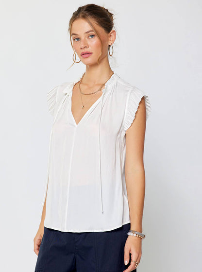 Margot Pleated Sleeve Blouse