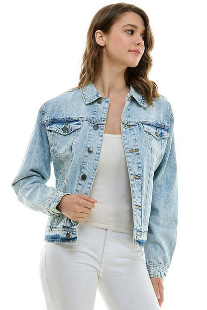 Cotton Casual Denim Boyfriend Jacket