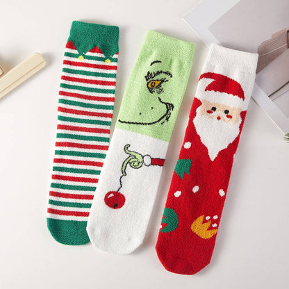 Holiday Pattern Fuzzy Crew Sock Gift Set