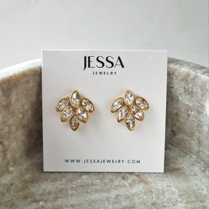Laurel Earrings | Statement Zirconia Earrings