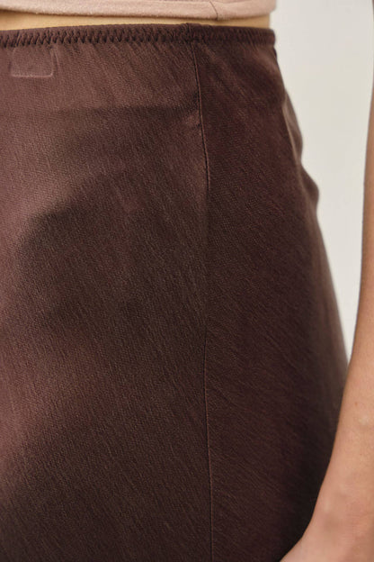 Silky Suede Feel Midi Skirt