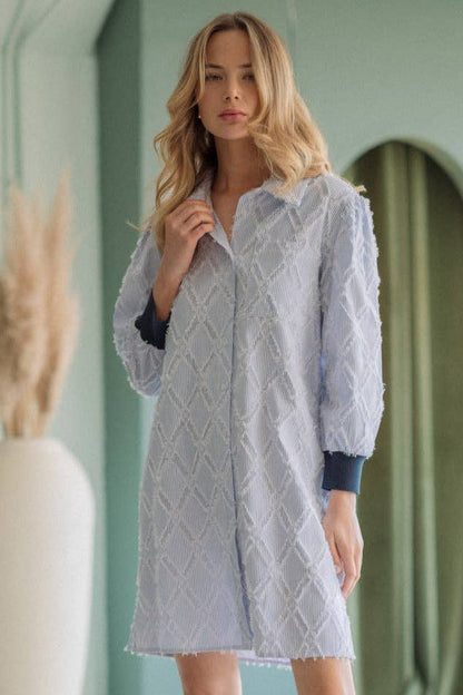 Jadea Textured Shirt Dress